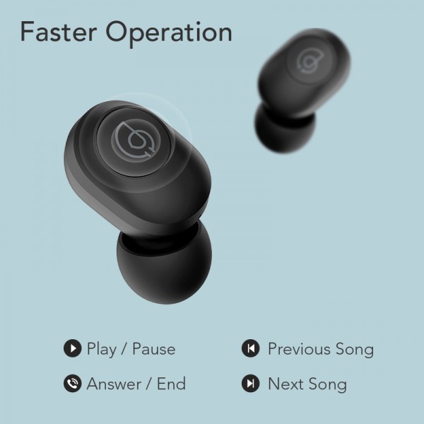 HAYLOU earphones GT2S με θήκη φόρτισης, True Wireless, μαύρα HAYLOU earphones GT2S με θήκη φόρτισης, True Wireless, μαύρα
