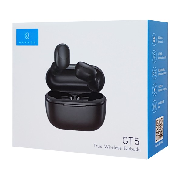 HAYLOU earphones GT5, true wireless, θήκη φόρτισης, touch control, μαύρα HAYLOU earphones GT5, true wireless, θήκη φόρτισης, touch control, μαύρα