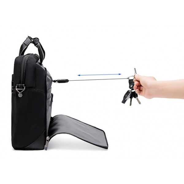 ARCTIC HUNTER τσάντα ώμου GW0004-BK με θήκη laptop 15.1", μαύρη