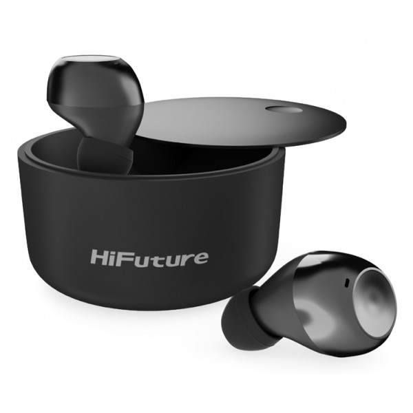HIFUTURE earphones HeliX με θήκη φόρτισης, true wireless, μαύρα