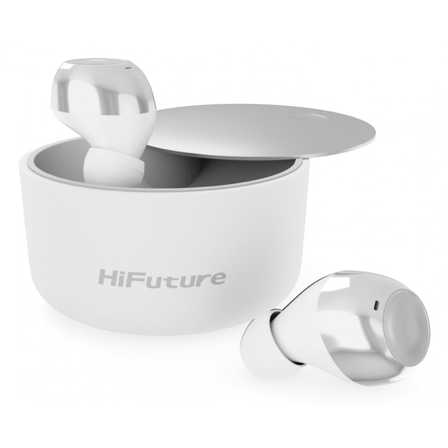 HIFUTURE earphones HeliX με θήκη φόρτισης, true wireless, λευκά