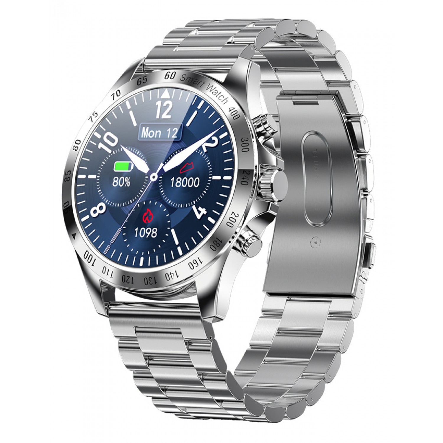 HIFUTURE smartwatch HiGEAR, 1.3", IP68, heart rate monitor, ασημί