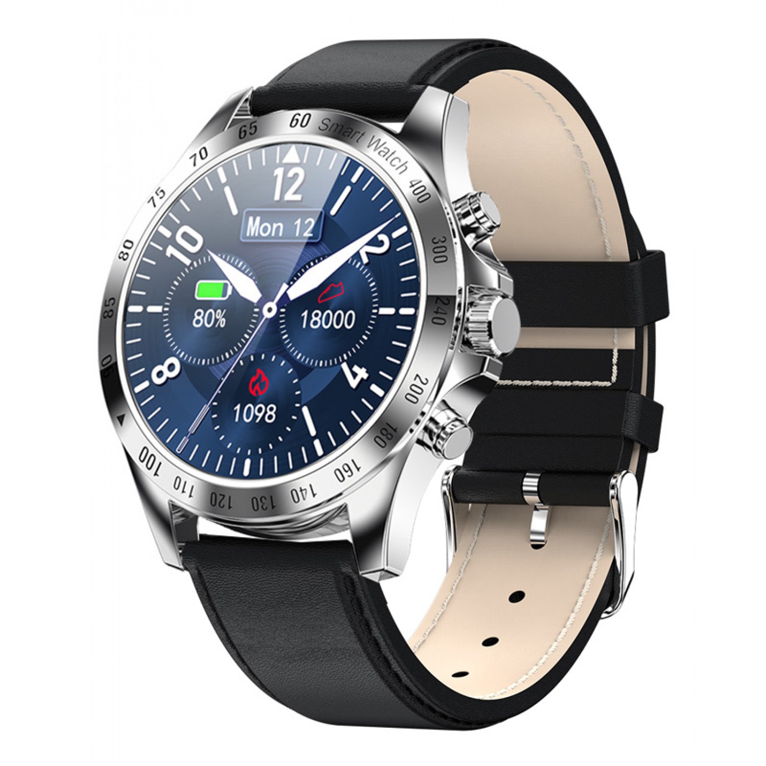 HIFUTURE smartwatch HiGEAR, 1.3", IP68, heart rate monitor, ασημί HIFUTURE smartwatch HiGEAR, 1.3", IP68, heart rate monitor, ασημί
