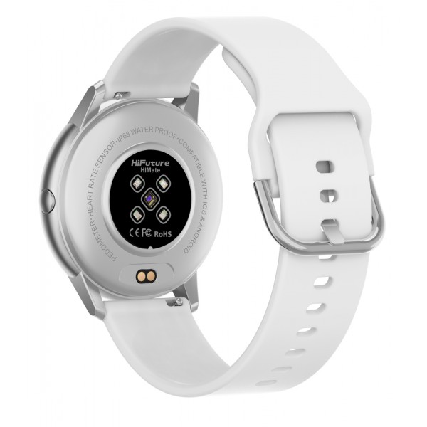 HIFUTURE smartwatch HiMATE, 1.4", IP68, heart rate monitor, λευκό