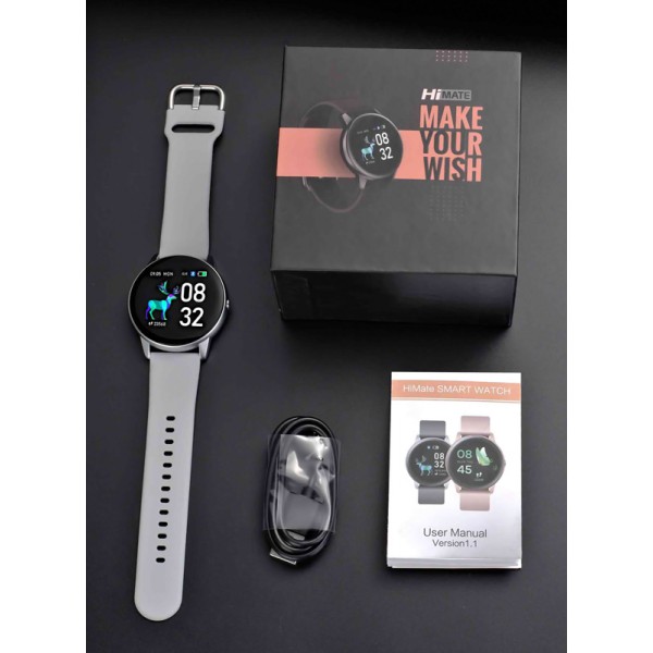 HIFUTURE smartwatch HiMATE, 1.4", IP68, heart rate monitor, λευκό