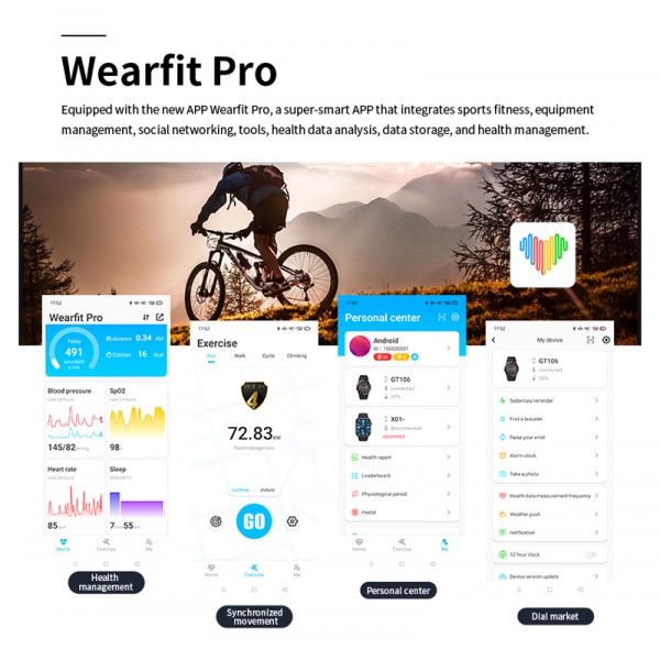 HIFUTURE smartwatch HITime Mini, 1.57", IP67, HR & Blood pressure, μαύρο