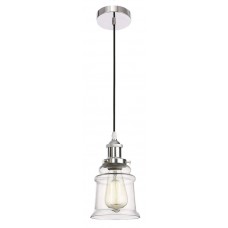 POWERTECH φωτιστικό οροφής HLL-0021, E27, Φ13, γυάλινο, διάφανο