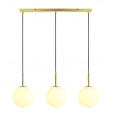 POWERTECH φωτιστικό οροφής HLL-0036, 3x E27, Φ 3x20, μεταλλικό, χρυσό