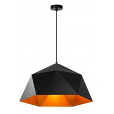 POWERTECH φωτιστικό οροφής HLL-0041, E27, 25x15cm, μεταλλικό, μαύρο