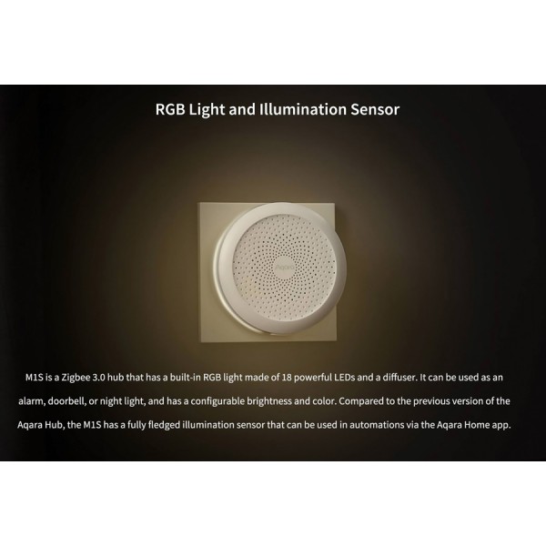 AQARA Hub σταθμός σύνδεσης αισθητήρων M1S, Zigbee, λευκό AQARA Hub σταθμός σύνδεσης αισθητήρων M1S, Zigbee, λευκό