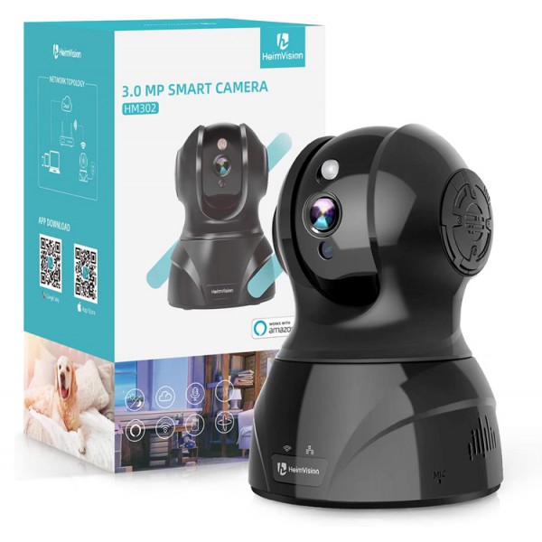 HEIMVISION IP Camera HM302, WiFi, 3MP, 2-way audio, μαύρη