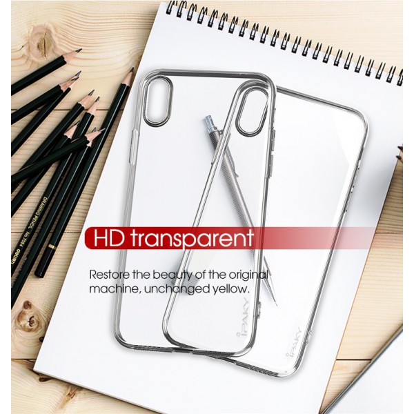 IPAKY Θήκη Effort TPU & tempered glass για Samsung A8 2018, διάφανη IPAKY Θήκη Effort TPU & tempered glass για Samsung A8 2018, διάφανη