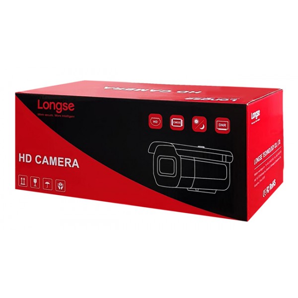 LONGSE IP Bulet Κάμερα 1080p, 2.8-12mm, 3MP, Μεταλλικό σώμα, αδιάβροχη