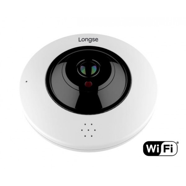 LONGSE IP WiFi PoE Dome Κάμερα IPP-004, 3MP Fisheye 360°, IR 20M, metal