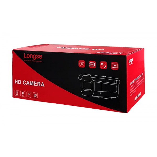 LONGSE IP WiFi Bulet Κάμερα, 1080p, 2MP 3.6mm, αδιάβροχη, μεταλλική