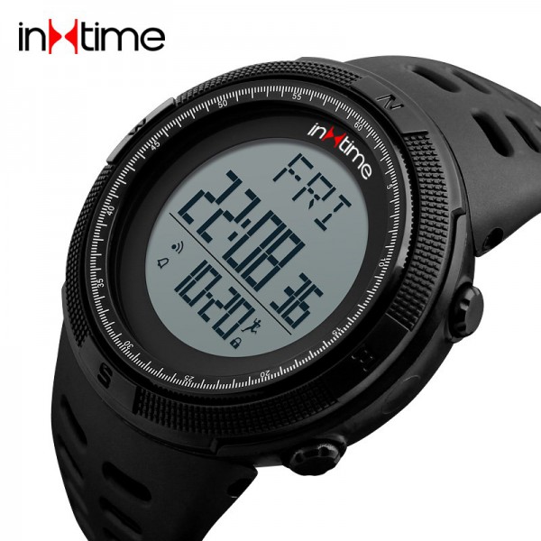 INTIME Ρολόι χειρός Step-01, Pedometer, Θερμίδες, El φωτισμός, μαύρο INTIME Ρολόι χειρός Step-01, Pedometer, Θερμίδες, El φωτισμός, μαύρο