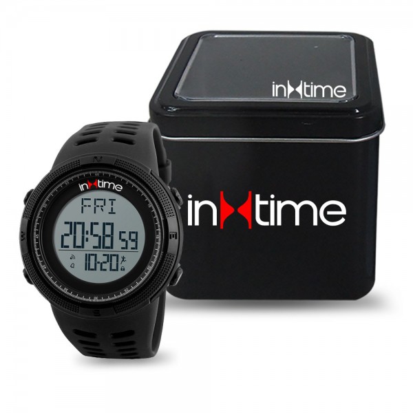 INTIME Ρολόι χειρός Step-01, Pedometer, Θερμίδες, El φωτισμός, μαύρο INTIME Ρολόι χειρός Step-01, Pedometer, Θερμίδες, El φωτισμός, μαύρο