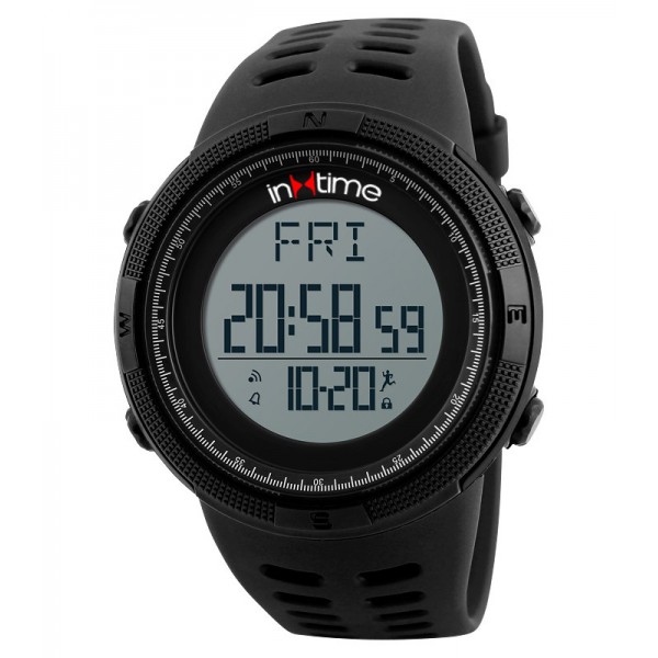 INTIME Ρολόι χειρός Step-01, Pedometer, Θερμίδες, El φωτισμός, μαύρο INTIME Ρολόι χειρός Step-01, Pedometer, Θερμίδες, El φωτισμός, μαύρο