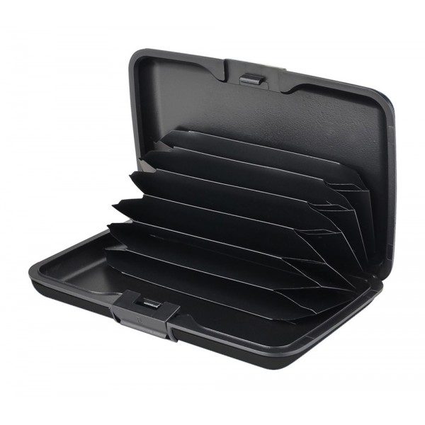 INTIME πορτοφόλι προστασίας ανάγνωσης πιστωτικών καρτών IT-018, μαύρο