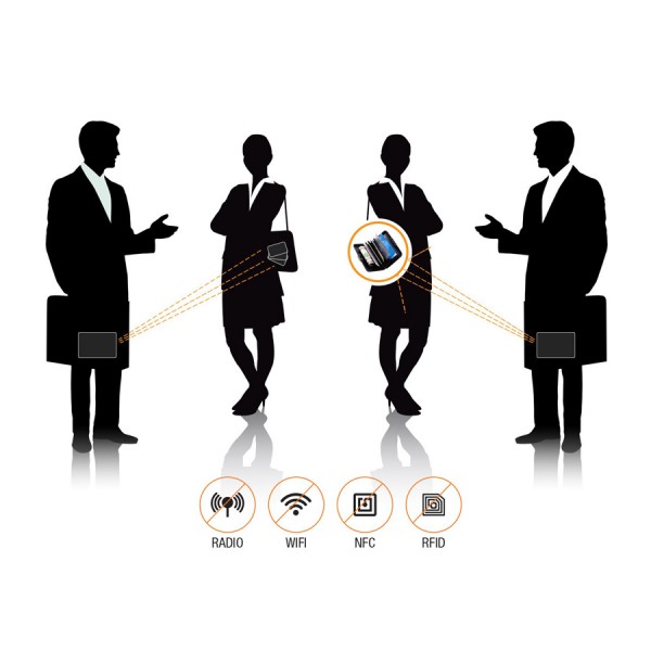 INTIME πορτοφόλι προστασίας ανάγνωσης πιστωτικών καρτών IT-018, μαύρο