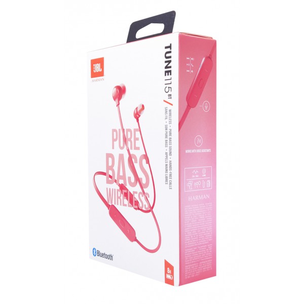 JBL ασύρματα ακουστικά JBL-T115-CRL, bluetooth, 160mAh, κόκκινα