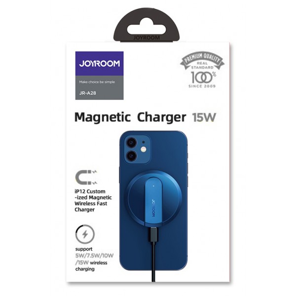 JOYROOM ασύρματος φορτιστής JR-A28, μαγνητικός, 15W, λευκός JOYROOM ασύρματος φορτιστής JR-A28, μαγνητικός, 15W, λευκός