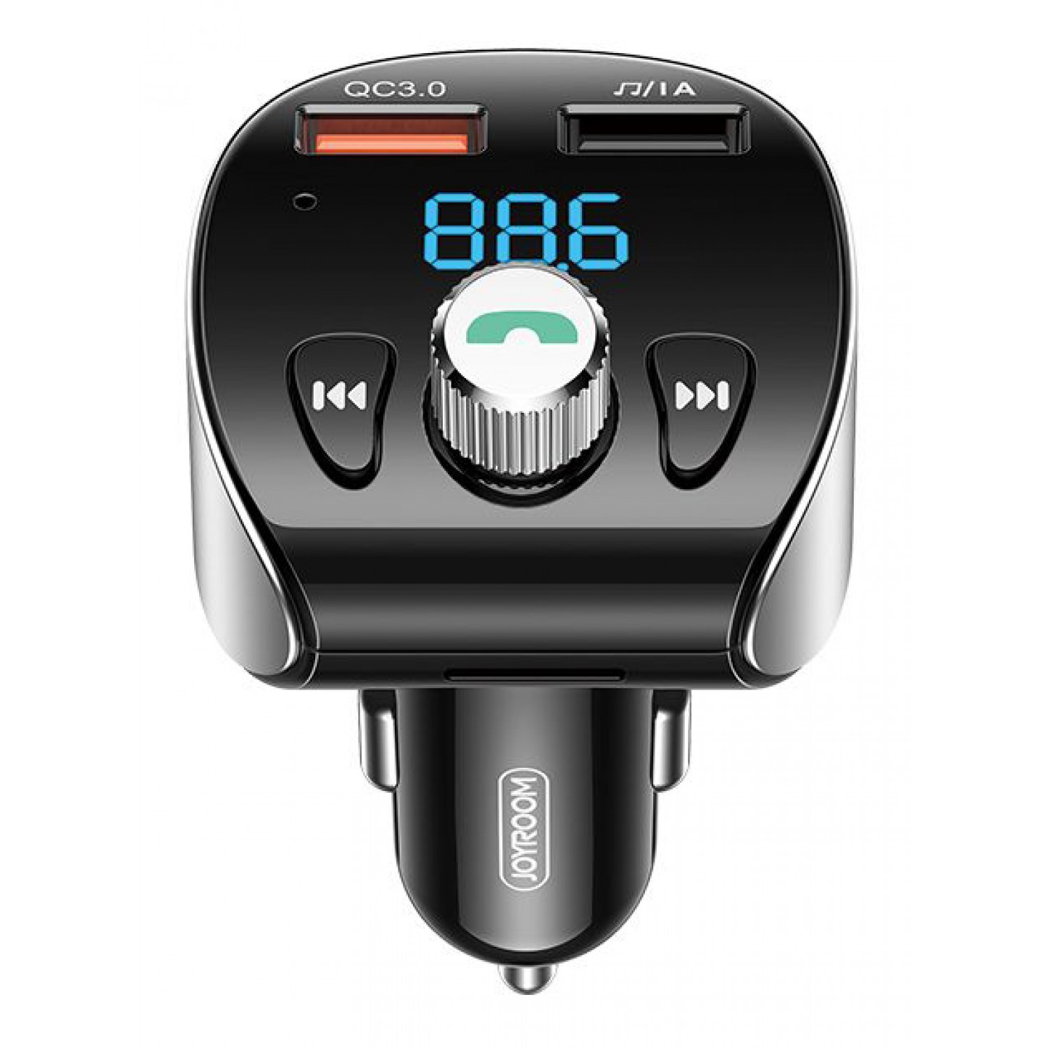 JOYROOM FM transmitter με οθόνη JR-CL02, 2x USB, micro SD, 18W, μαύρο JOYROOM FM transmitter με οθόνη JR-CL02, 2x USB, micro SD, 18W, μαύρο