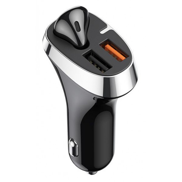 JOYROOM φορτιστής αυτοκινήτου με earphone JR-CP2, 2x USB, 28W, μαύρος JOYROOM φορτιστής αυτοκινήτου με earphone JR-CP2, 2x USB, 28W, μαύρος