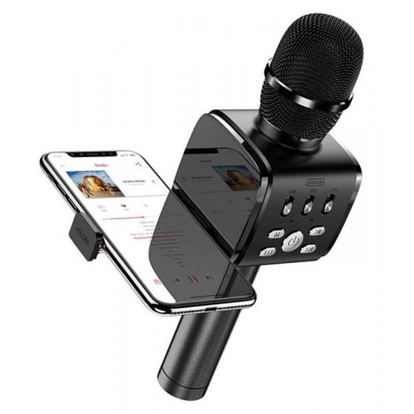JOYROOM ασύρματο μικρόφωνο με βάση για smartphone JR-MC3, μαύρο JOYROOM ασύρματο μικρόφωνο με βάση για smartphone JR-MC3, μαύρο