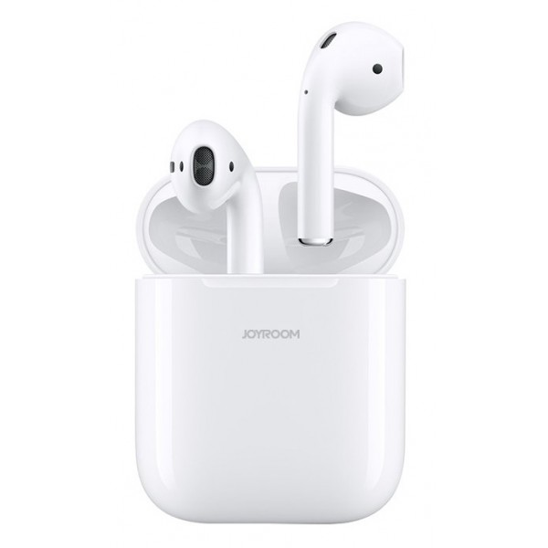 JOYROOM earphones με θήκη φόρτισης JR-T03S, true wireless, λευκά
