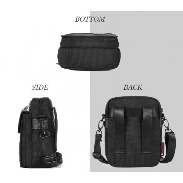 ARCTIC HUNTER τσάντα ώμου & ζώνης K00091-BK, αδιάβροχη, μαύρη