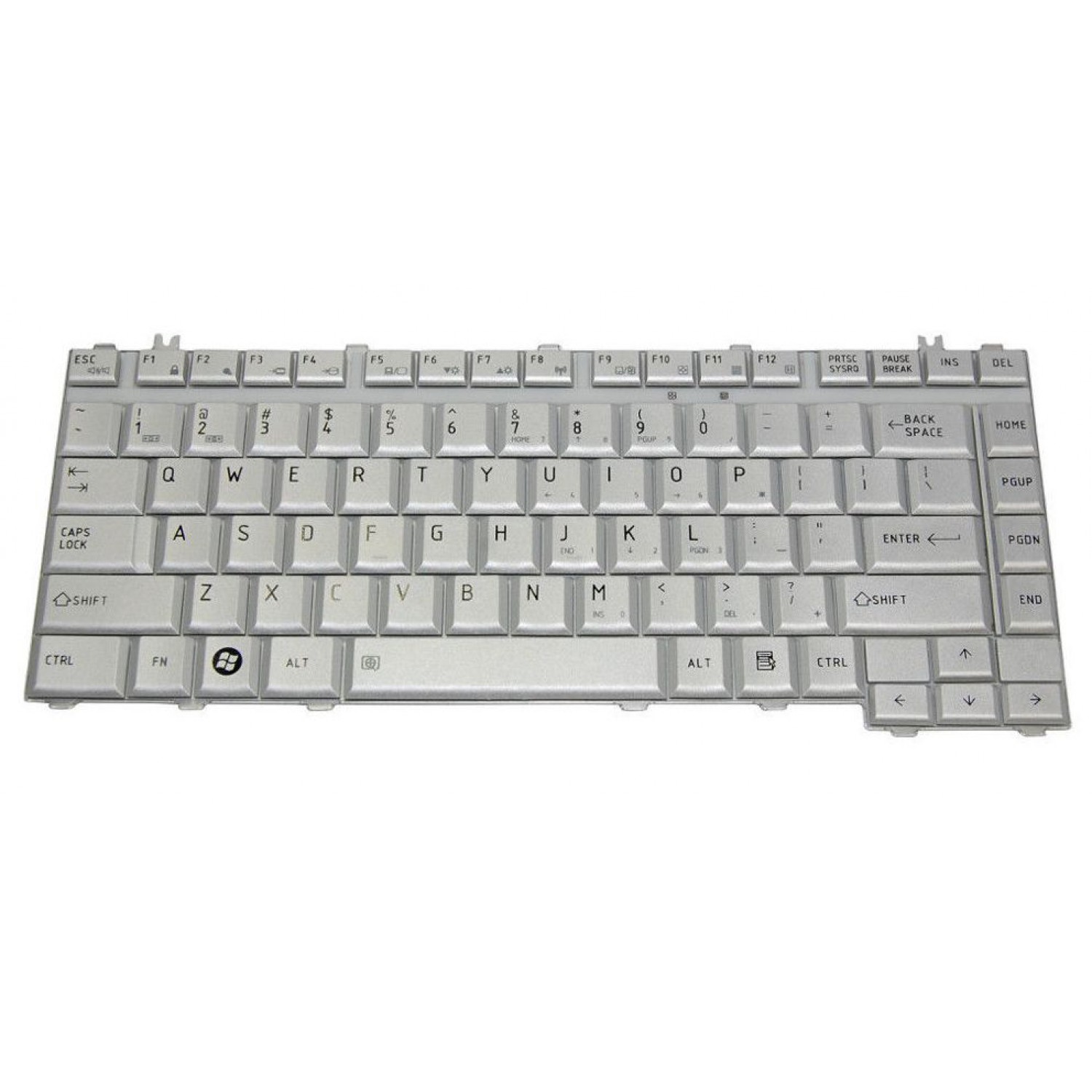 Πληκτρολόγιο Αντ. Για Toshiba Satellite A200 A205 A210 Series US Ασημί