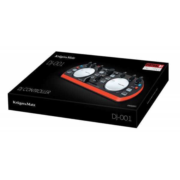 KRUGER&MATZ DJ Controller KMDJ001, μαύρο-κόκκινο KRUGER&MATZ DJ Controller KMDJ001, μαύρο-κόκκινο