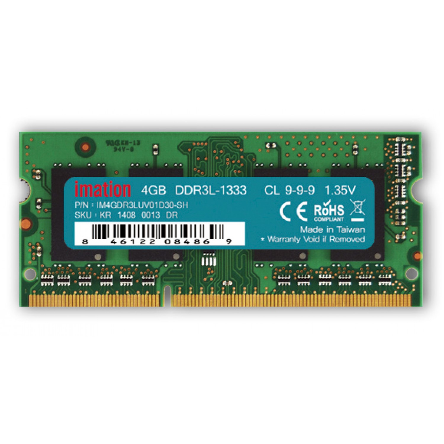 IMATION Μνήμη DDR3L SODIMM KR14080013DR, 4GB, 1333MHz, PC3-10600, CL9 IMATION Μνήμη DDR3L SODIMM KR14080013DR, 4GB, 1333MHz, PC3-10600, CL9