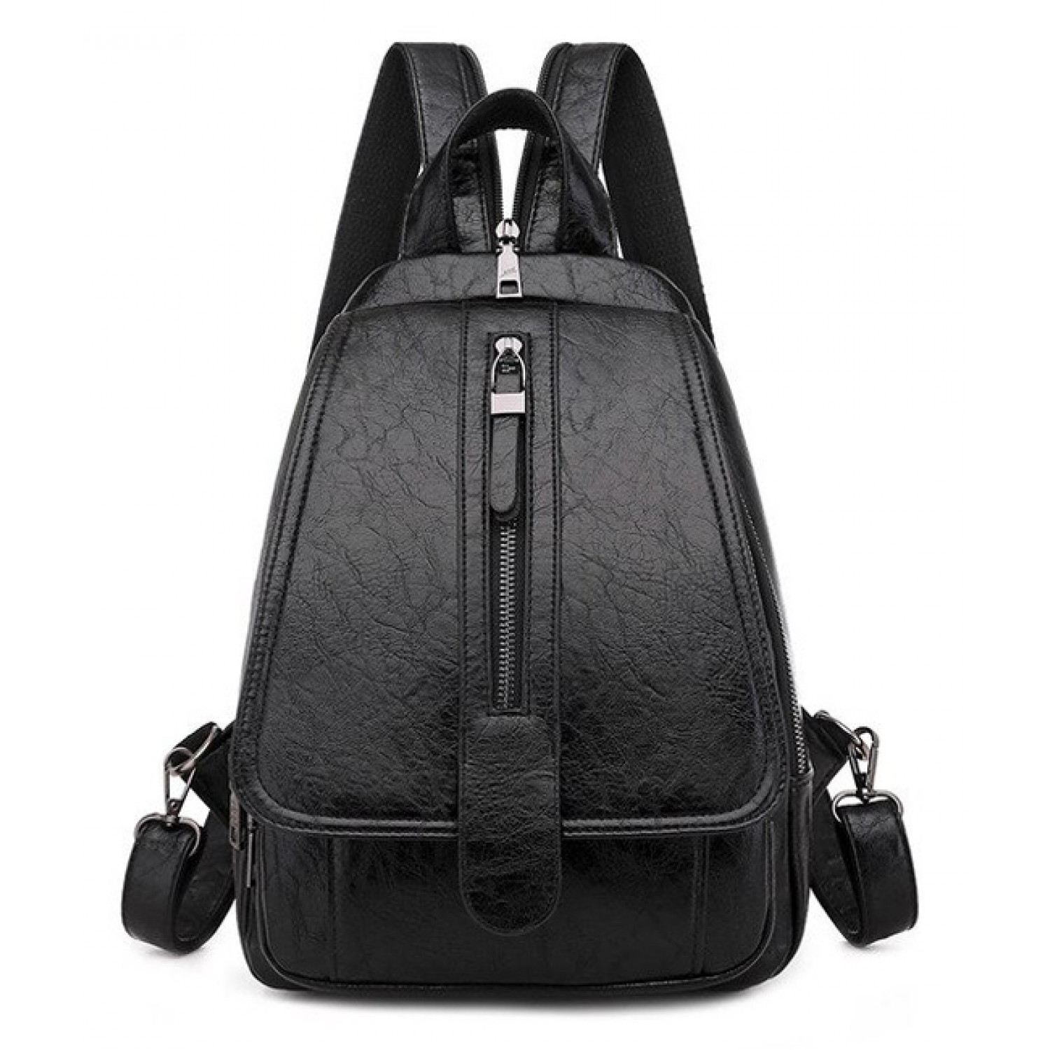 Γυναικεία τσάντα πλάτης LBAG-0002, μαύρη Γυναικεία τσάντα πλάτης LBAG-0002, μαύρη