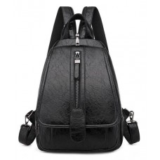 Γυναικεία τσάντα πλάτης LBAG-0002, μαύρη