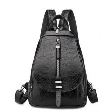 Γυναικεία τσάντα πλάτης LBAG-0003, μαύρη