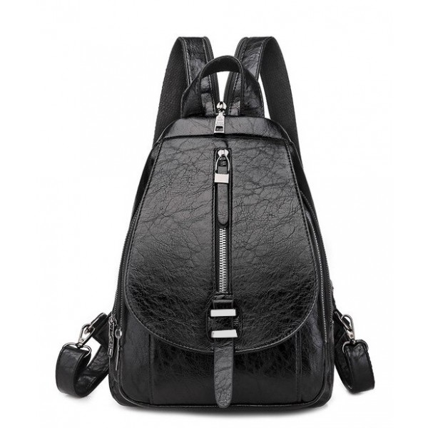 Γυναικεία τσάντα πλάτης LBAG-0003, μαύρη Γυναικεία τσάντα πλάτης LBAG-0003, μαύρη