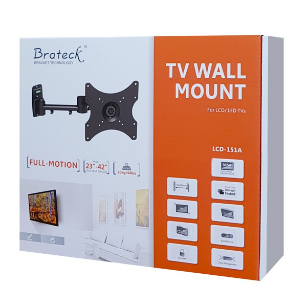 BRATECK επιτοίχια βάση LCD-151A, για οθόνη 23-42", 20kg BRATECK επιτοίχια βάση LCD-151A, για οθόνη 23-42", 20kg