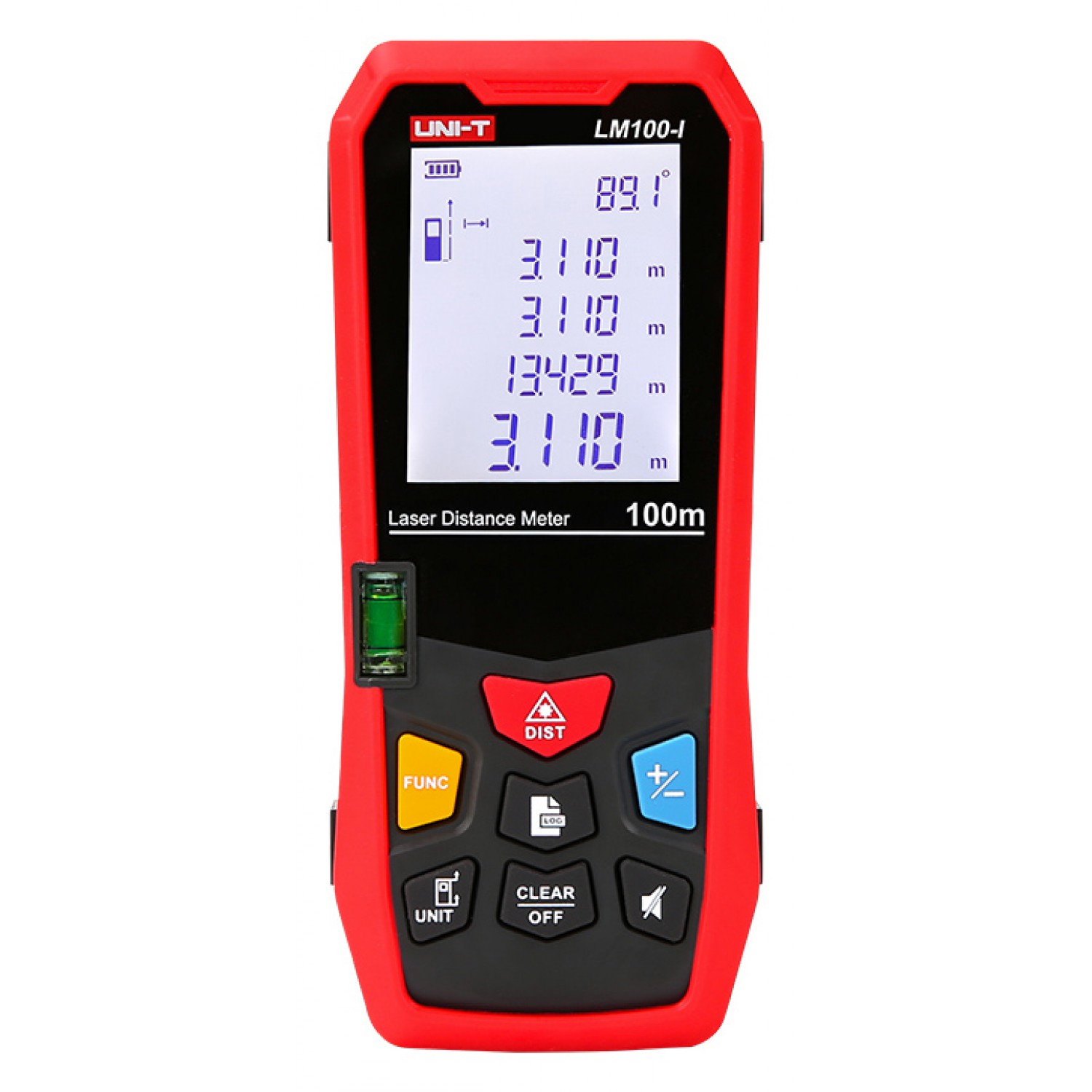 UNI-T laser μετρητής απόστασης LM100-I με οθόνη, m / in / ft, έως 100m