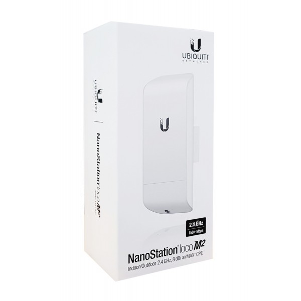 UBIQUITI LocoM2 NanoStation, outdoor, 2.4GHz MIMO, 2x 8dBi, AirMAX UBIQUITI LocoM2 NanoStation, outdoor, 2.4GHz MIMO, 2x 8dBi, AirMAX