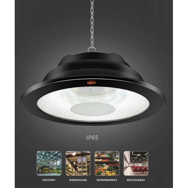 LIPER LED προβολέας LPHB-150D01 150W, 14500lmn, 6500K, IP65, Φ34, μαύρος LIPER LED προβολέας LPHB-150D01 150W, 14500lmn, 6500K, IP65, Φ34, μαύρος