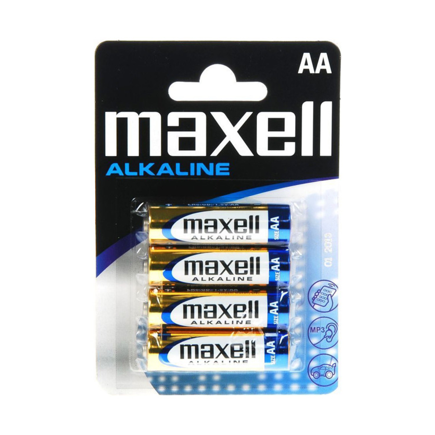 MAXELL Αλκαλικές μπαταρίες μεγέθους AA Συσκευασία μπλίστερ 4 τεμαχίων