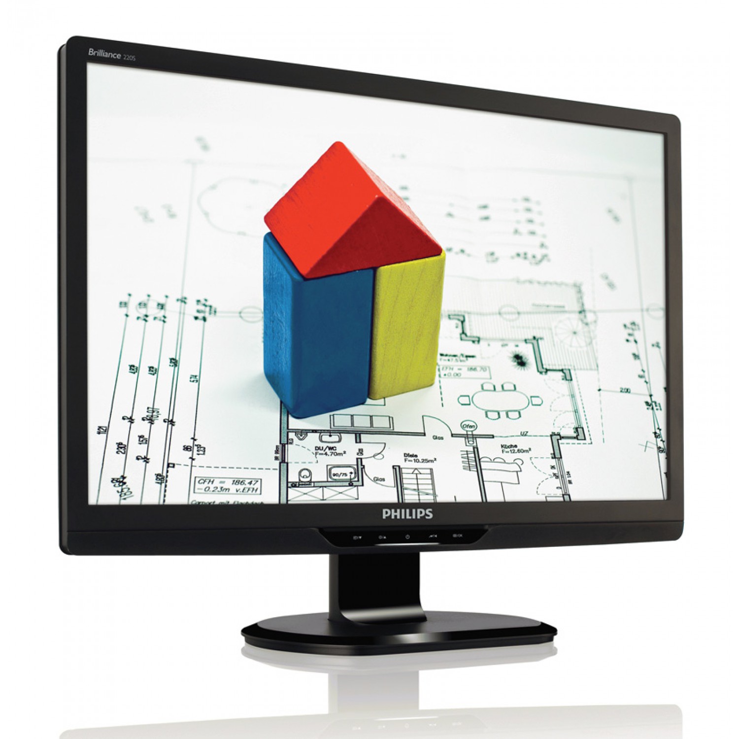 PHILIPS used οθόνη 220S2SB LCD, 22" 1680x1050, VGA/DVI-D, SQ