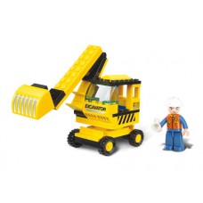SLUBAN Τουβλάκια Town, Excavator M38-B0176, 62τμχ