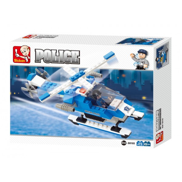 SLUBAN Τουβλάκια Police, Police Helicopter M38-B0185, 133τμχ SLUBAN Τουβλάκια Police, Police Helicopter M38-B0185, 133τμχ