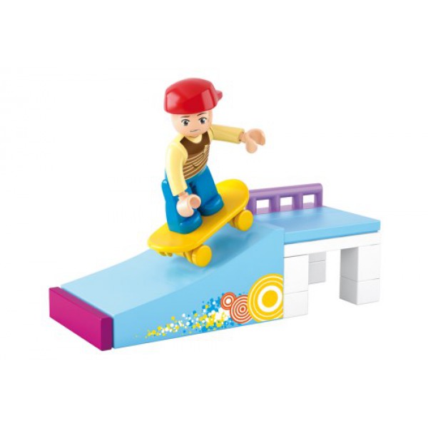 SLUBAN Τουβλάκια Girls Dream, Skate Ramp M38-B0512, 23τμχ