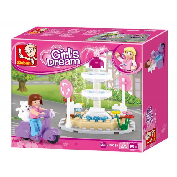 SLUBAN Τουβλάκια Girls Dream, Fountain M38-B0519, 79τμχ