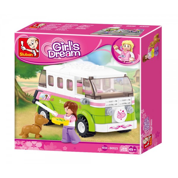 SLUBAN Τουβλάκια Girls Dream, Camper M38-B0523, 158τμχ