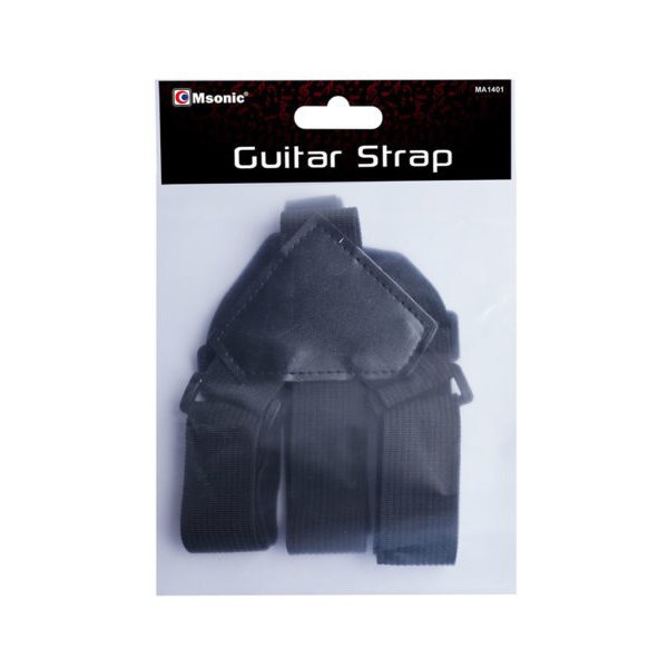 MSONIC Ζώνη κιθάρας MA1401, ρυθμιζόμενη, Black